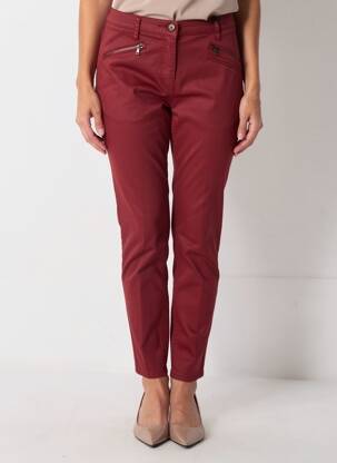 Pantalon slim țesătură acoperită mărime normală roșu TONI femeie