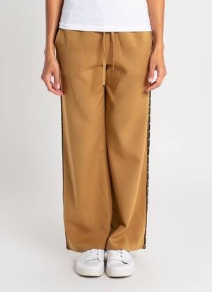 Pantalon drept talie elastică mărime normală maro PASSIONI femeie