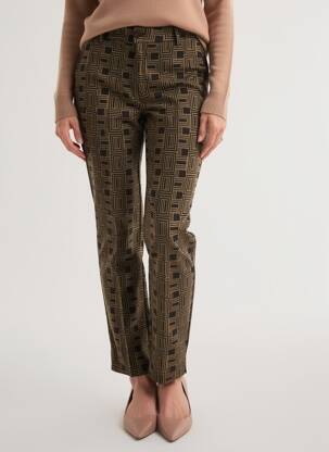 Pantalon slim elasticitate mărime normală verde MARIA BELLENTANI femeie