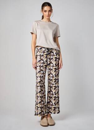 Pantalon drept talie elastică mărime normală negru ELEONORA AMADEI femeie