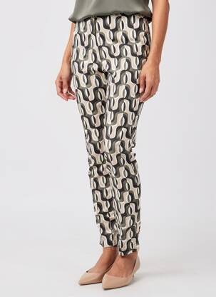 Pantalon slim talie elastică mărime normală verde GARDEUR femeie