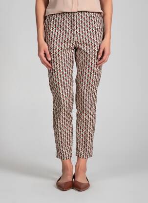 Pantalon slim talie elastică mărime normală alb GARDEUR femeie