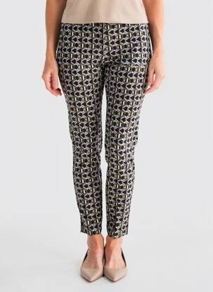 Pantalon slim talie elastică mărime normală verde GARDEUR femeie