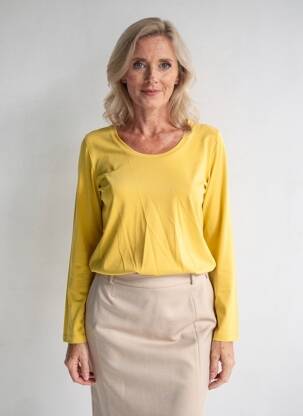Tricou mâneci lungi mâneci lungi galben DOLCEZZA femeie