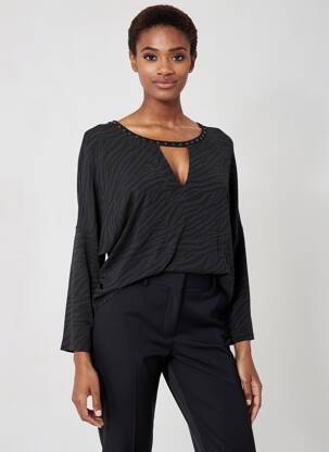Tricou mâneci 3/4 mâneci 3/4 albastru EVA KAYAN femeie