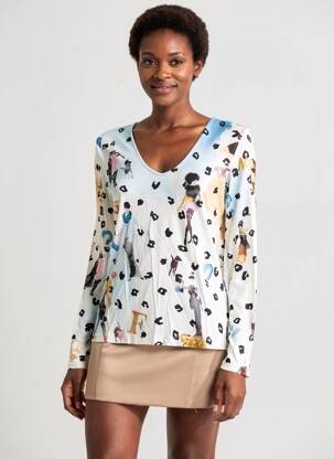 Tricou mâneci lungi mâneci lungi alb ANANKE femeie