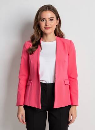 Sacou buzunare roz ZARA femeie
