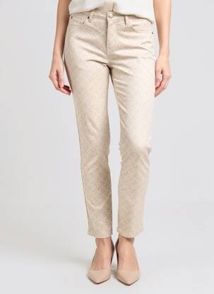 Pantalon slim buzunare bej EVA KAYAN femeie