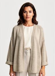 Vestă cu mâneci lungi mâneci lungi maro CREAM femeie