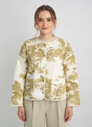 Jachete casual guler rotund alb CREAM femeie
