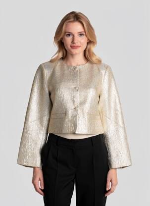 Jachete casual guler rotund auriu B.YOUNG femeie