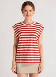 Tricou elasticitate mâneci scurte roșu FLOOR femeie