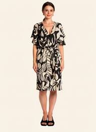 Rochie midi mâneci scurte mâneci scurte negru LA FEE MARABOUTEE femeie