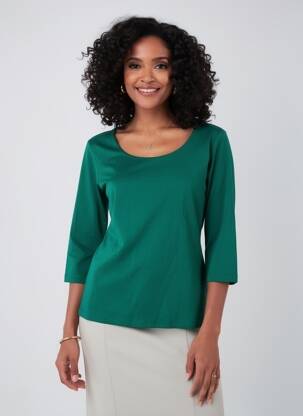 Tricou mâneci 3/4 mâneci 3/4 verde STREET ONE femeie