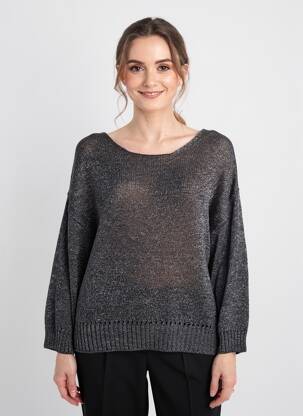 Pulover elasticitate mâneci lungi negru NATACHA femeie