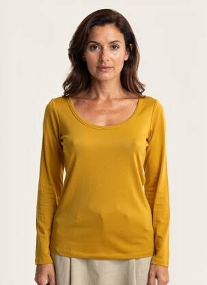 Tricou mâneci lungi mâneci lungi galben PAKO LITTO femeie