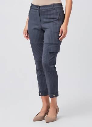 Pantalon 7/8 elasticitate mărime normală albastru TRICOT CHIC femeie