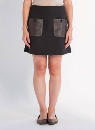 Fustă scurtă croială dreaptă negru TRICOT CHIC femeie