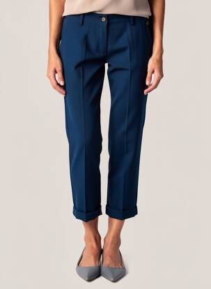 Pantalon 7/8 elasticitate mărime normală albastru PAKO LITTO femeie