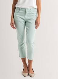 Pantalon 7/8 închidere cu fermoar sub clapetă cu nasturi albastru deschis BETTY BARCLAY femeie