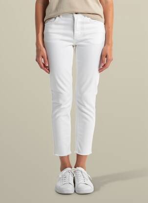 Pantalon 7/8 elasticitate mărime normală alb SIGNE NATURE femeie