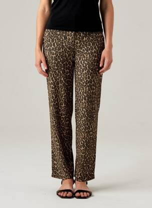 Pantalon drept țesătură crep mărime normală bej B.YOUNG femeie