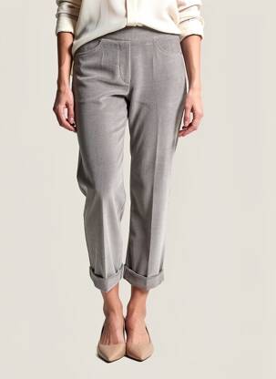 Pantalon 7/8 elasticitate mărime normală gri WALTRON femeie
