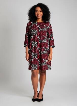Rochie scurtă croială evazată mâneci lungi negru VEGAS femeie