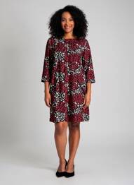 Rochie scurtă croială evazată mâneci lungi negru VEGAS femeie