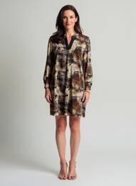 Rochie scurtă mâneci 3/4 mâneci 3/4 negru SIGNATURE femeie