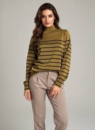 Pulover mâneci lungi mâneci lungi verde B.YOUNG femeie