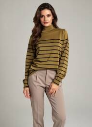 Pulover mâneci lungi mâneci lungi verde B.YOUNG femeie