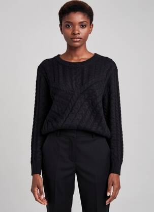 Pulover elasticitate mâneci lungi negru IT HIPPIE femeie