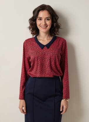 Tricou mâneci lungi mâneci lungi roșu LA FIANCEE DU MEKONG femeie