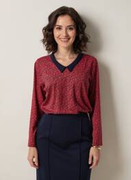 Tricou mâneci lungi mâneci lungi roșu LA FIANCEE DU MEKONG femeie