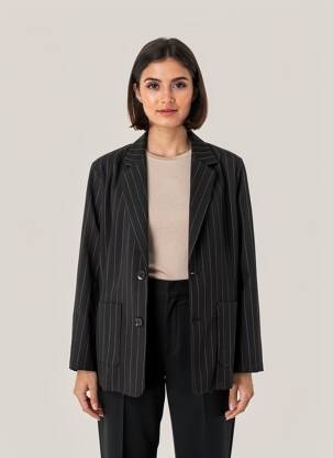 Sacou buzunare negru EMA BLUE'S femeie