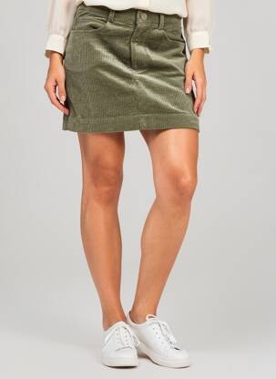 Fustă scurtă buzunare verde LAURE + MAX femeie