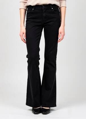 Pantalon evazat închidere cu fermoar sub clapetă cu nasturi negru QUEEN HEARTS femeie