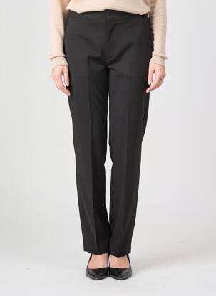 Pantalon slim țesătură poplin mărime normală negru EMA BLUE'S femeie