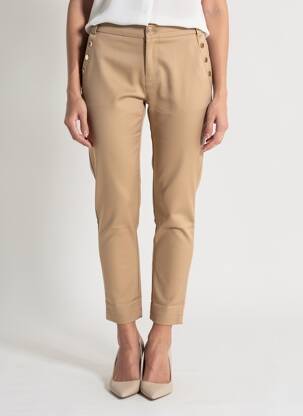 Pantalon 7/8 elasticitate mărime normală bej CHIC & JEUNE femeie