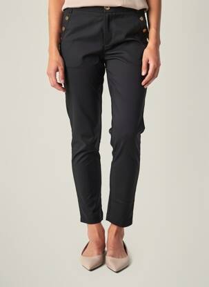 Pantalon 7/8 elasticitate mărime normală negru CHIC & JEUNE femeie