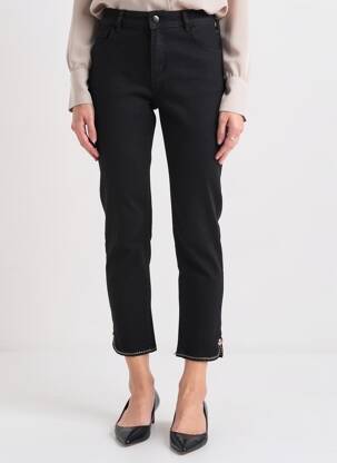 Pantalon 7/8 elasticitate mărime normală negru ONADO femeie