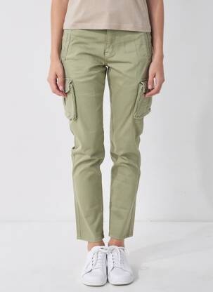 Pantalon slim elasticitate mărime normală verde PLACE DU JOUR femeie