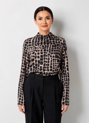 Top elasticitate mâneci lungi negru JOSEPH RIBKOFF femeie