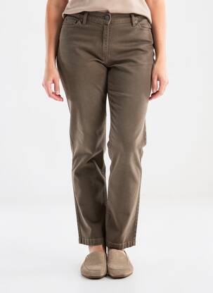 Pantalon drept elasticitate mărime normală verde IMPAQT femeie