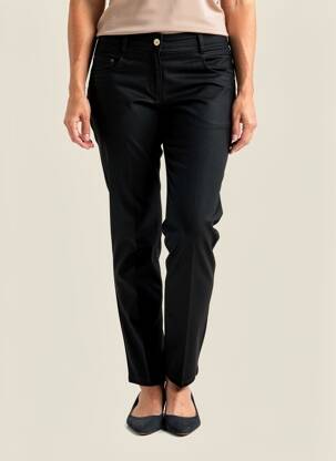 Pantalon slim țesătură acoperită mărime normală negru C'EST BEAU LA VIE femeie