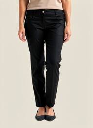 Pantalon slim țesătură acoperită mărime normală negru C'EST BEAU LA VIE femeie