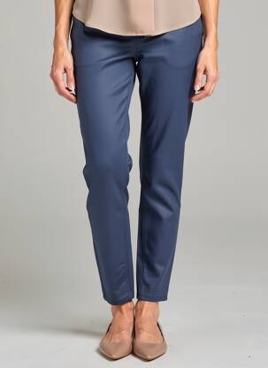 Pantalon slim talie elastică mărime normală albastru CISO femeie