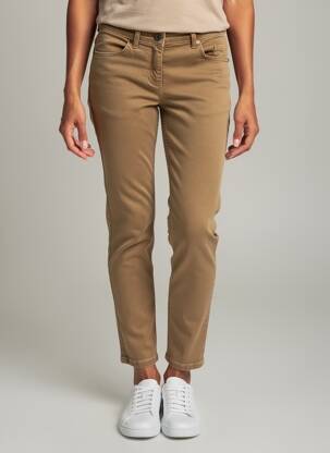 Pantalon slim elasticitate mărime normală maro TONI femeie