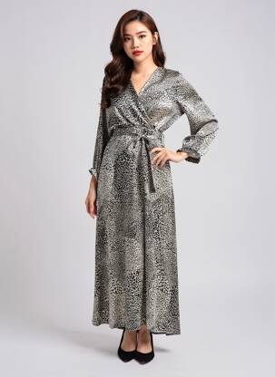 Rochie lungă mâneci lungi mâneci lungi negru ELENA Z femeie